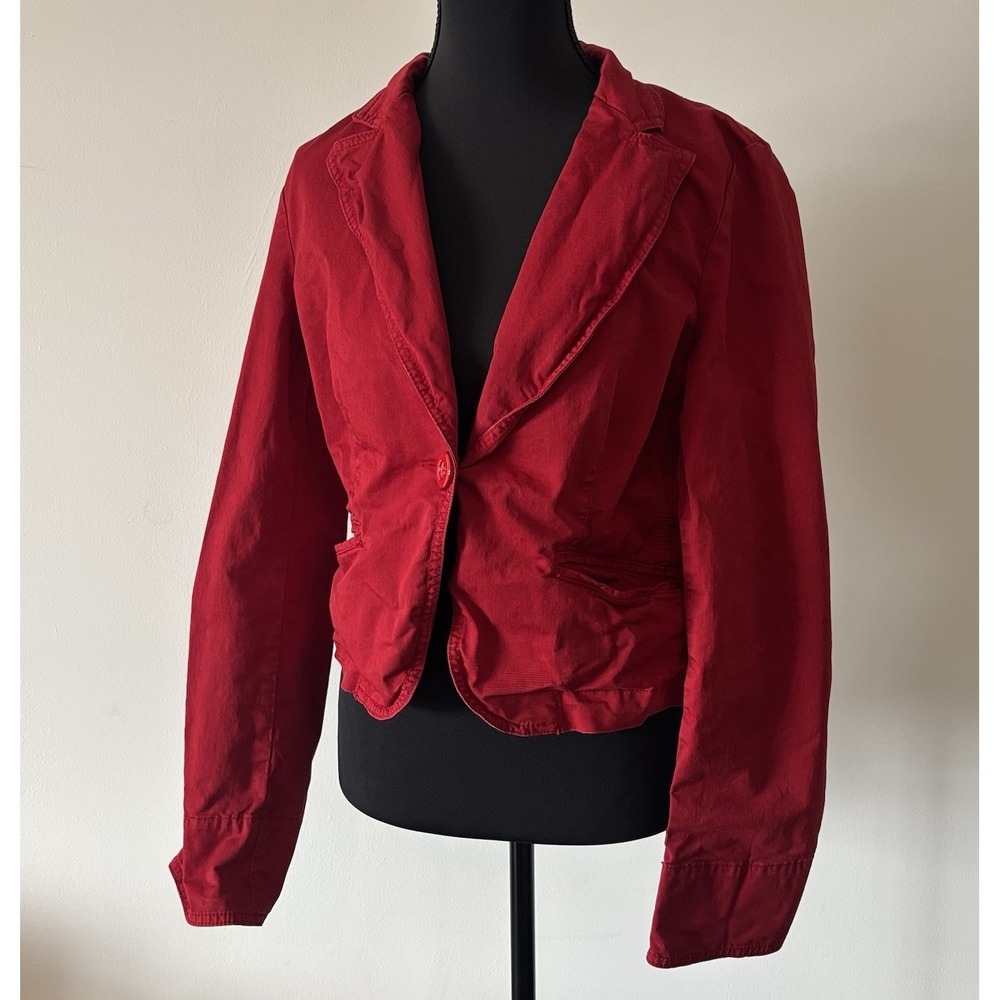 Y2K Moschino Jeans Women's Fitted Blazer Jacket Size 10 Grunge Academia Whimsy‎